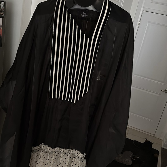 Luxury agbada silk sheer polka dot kaftan maxi dress - Picture 13 of 14